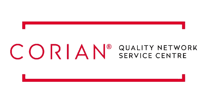 Corian quality network service centre logo.