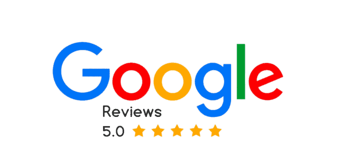 Google reviews 5 stars logo.